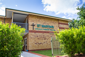 Entrance to St Martin's Catholic Primary School